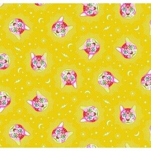 Tula Pink Curiouser & Curiouser Cheshire Cats Wonder Fabric by the 1  yard